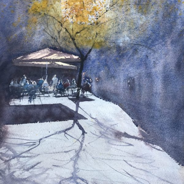 Sunlit cafe, Barcelona | SOLD