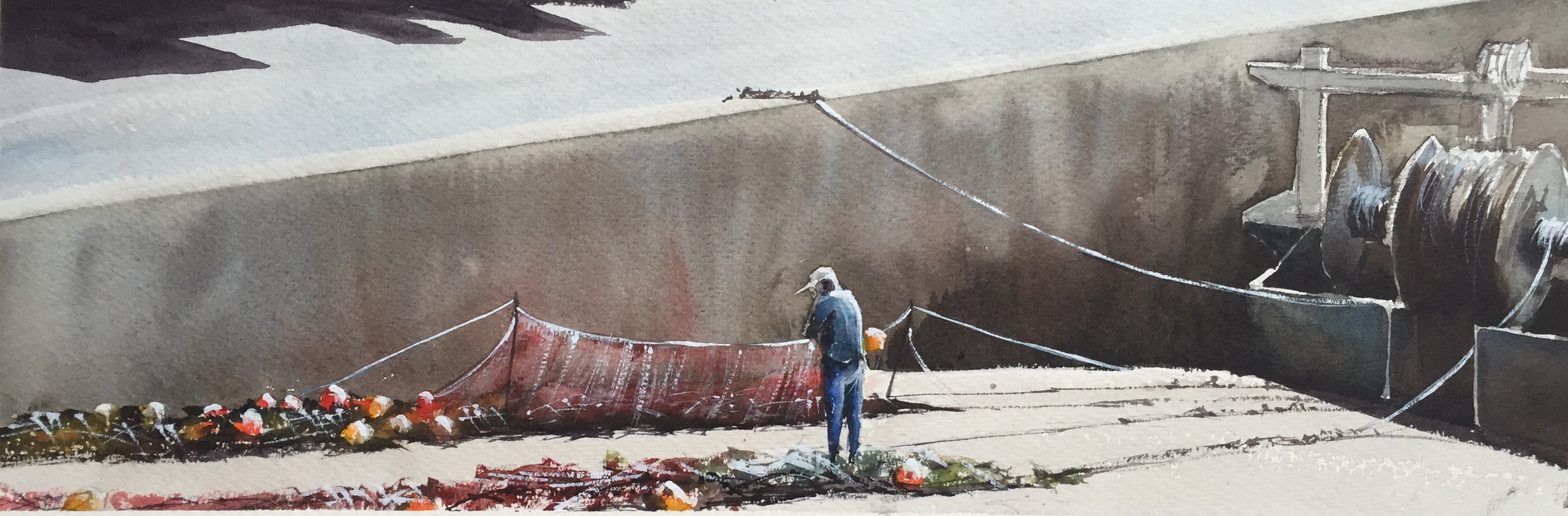 Mending the nets take one